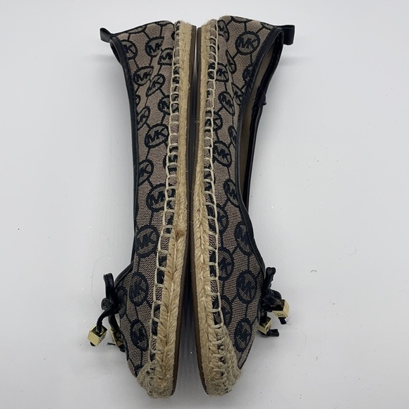 MICHAEL Kors Meg Logo Pattern Espadrille Ballet Flats Shoes Size 8.5 9 - Picture 6 of 10